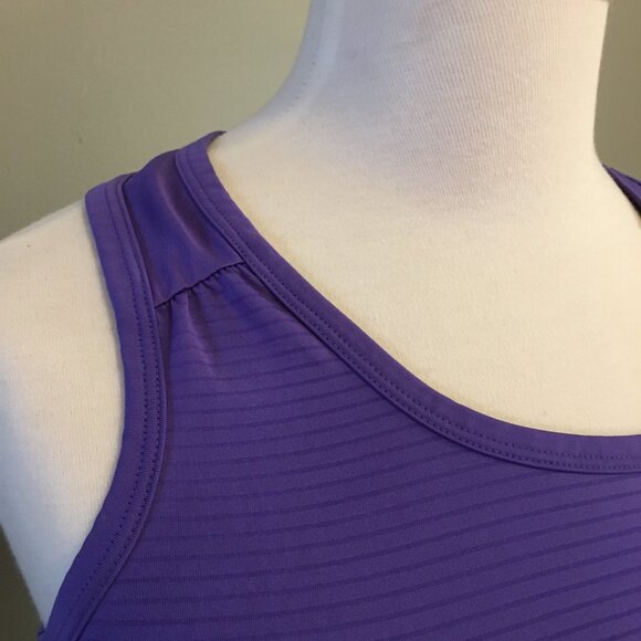 Purple Striped Racerback Tank Top - Picture 7 of 14